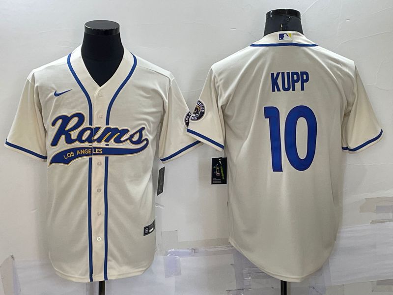 Men Los Angeles Rams 10 Kupp Cream 2022 Nike Co branded NFL Jersey